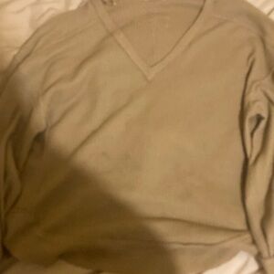 V-Neck Beige Sweater